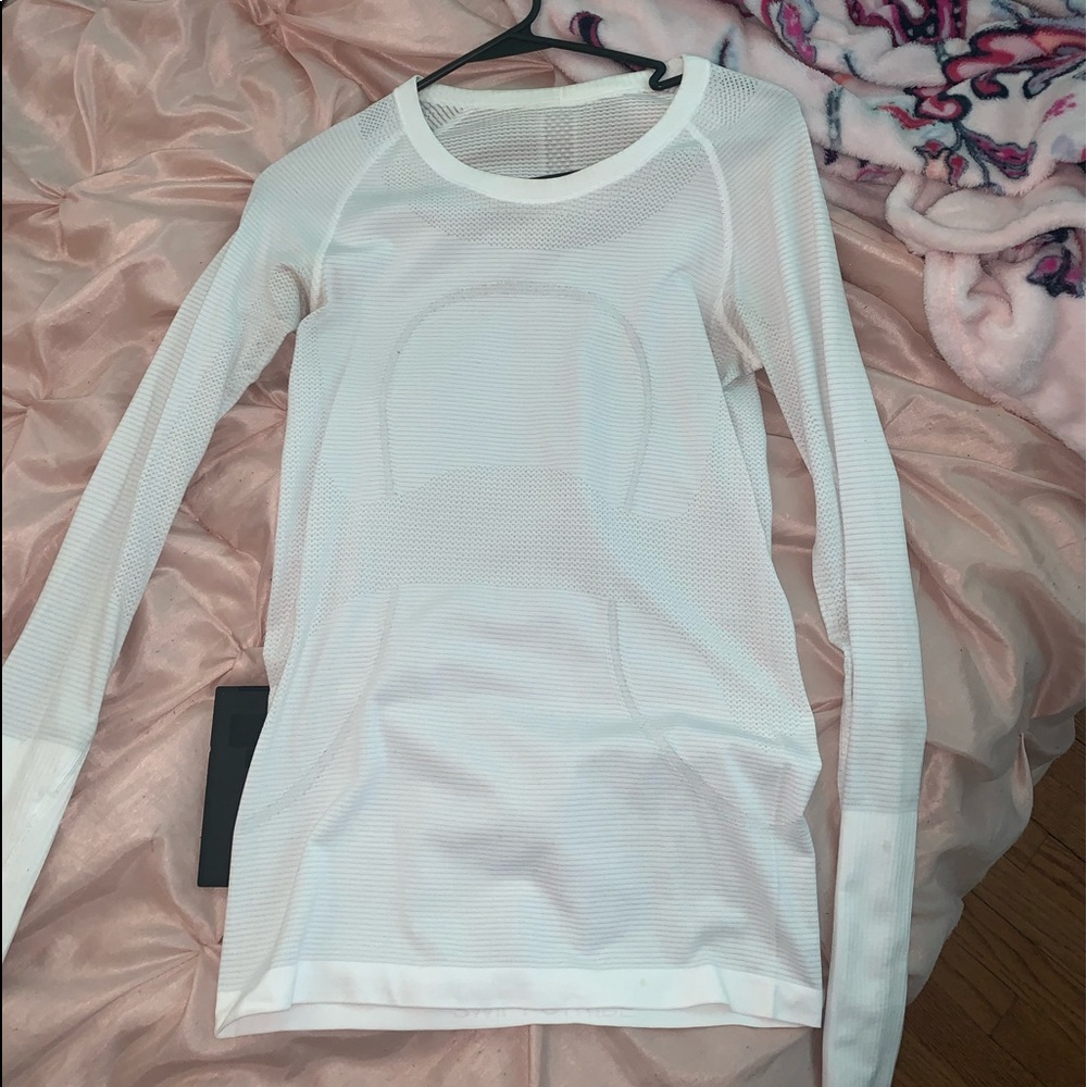 White long sleeve lululemon top